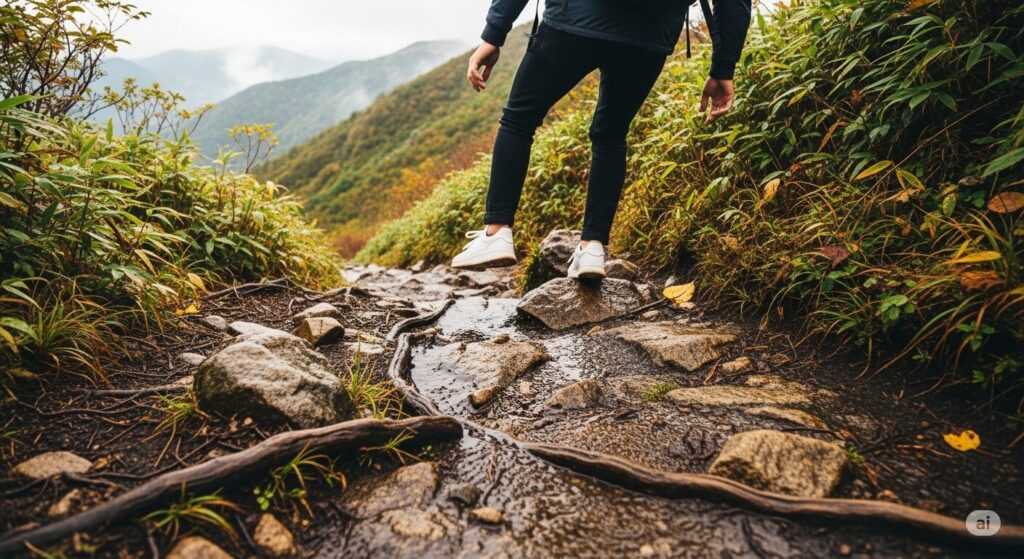 筑波山 登山 スニーカー