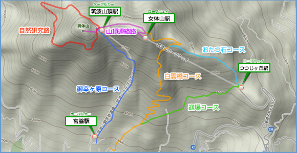 筑波山 コース