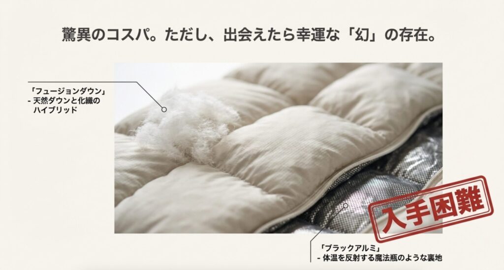 ワークマンフュージョンダウンシュラフの構造と希少性
