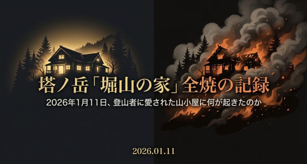2026年1月11日に発生した塔ノ岳火災の被害状況、出火原因、避難行動、現在の登山道状況